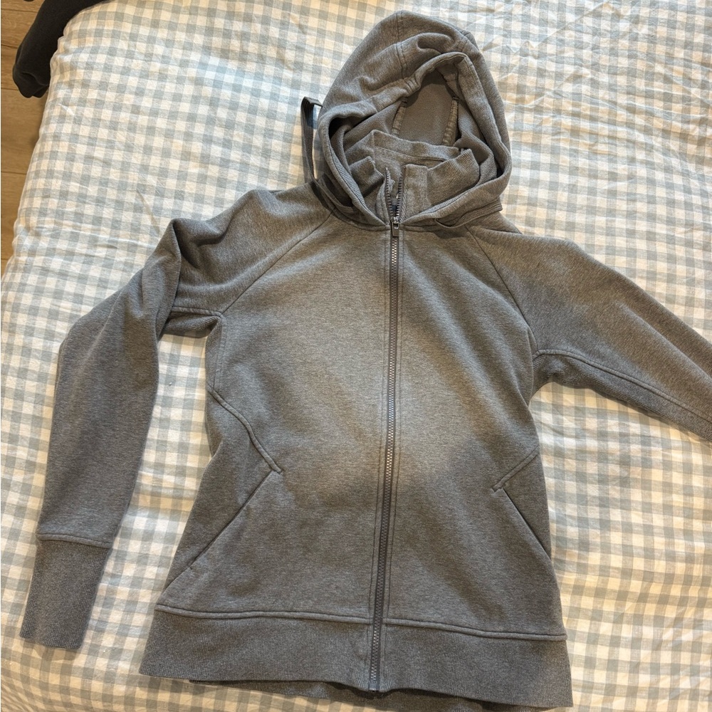 Athleta Heather Gray Zip-Up Jacket